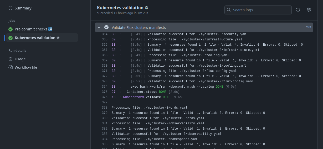 GitHub Actions Output